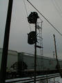 closeup of signal in previous shot.