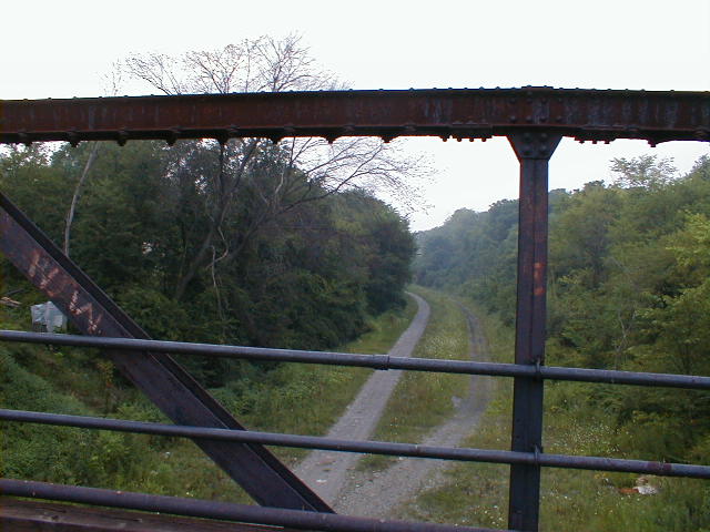 View west off overpass in Bulger